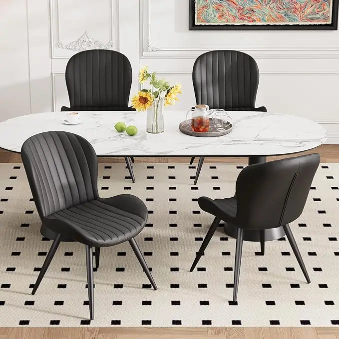 Dining Chairs Set of 4 Modern Fabric Dining Room Chairs Upholstered Dining Chairs with Thick Cushions, Contemporary ，Customized