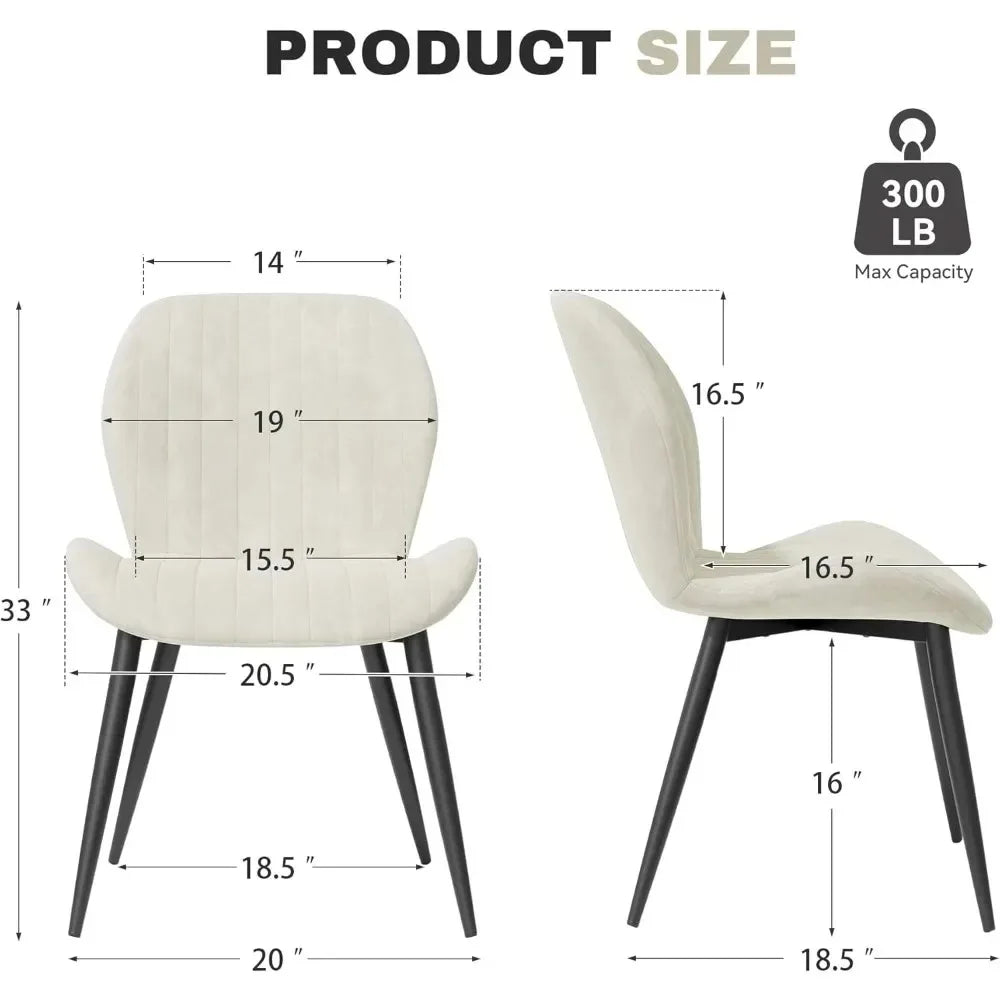 Dining Chairs Set of 4 Modern Fabric Dining Room Chairs Upholstered Dining Chairs with Thick Cushions, Contemporary ，Customized