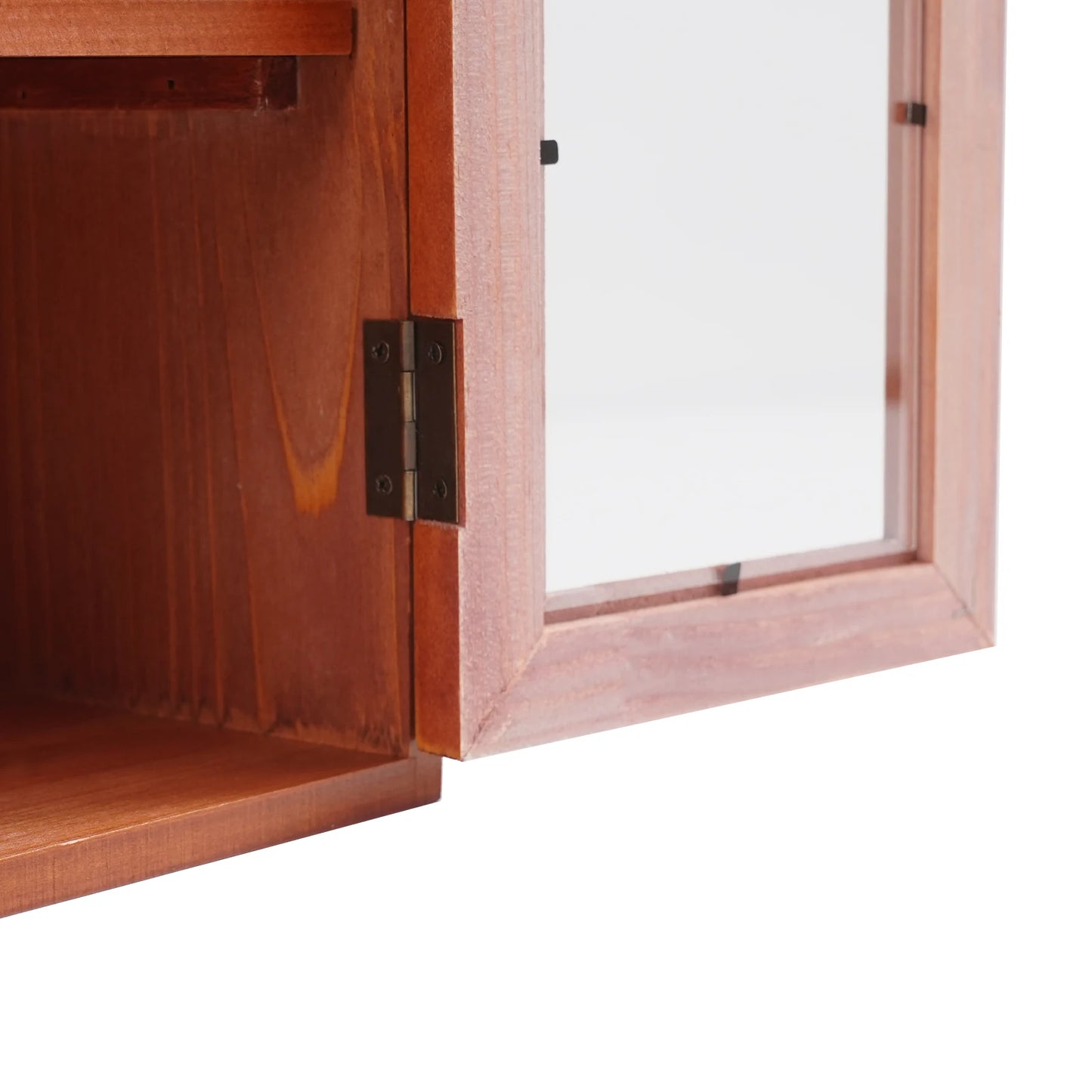 12.09*4.72*14.17in Brown Wood Storage Cabinet, 3-tier Double Door Storage Cabinet for Living Rooms, Kitchens, Offices