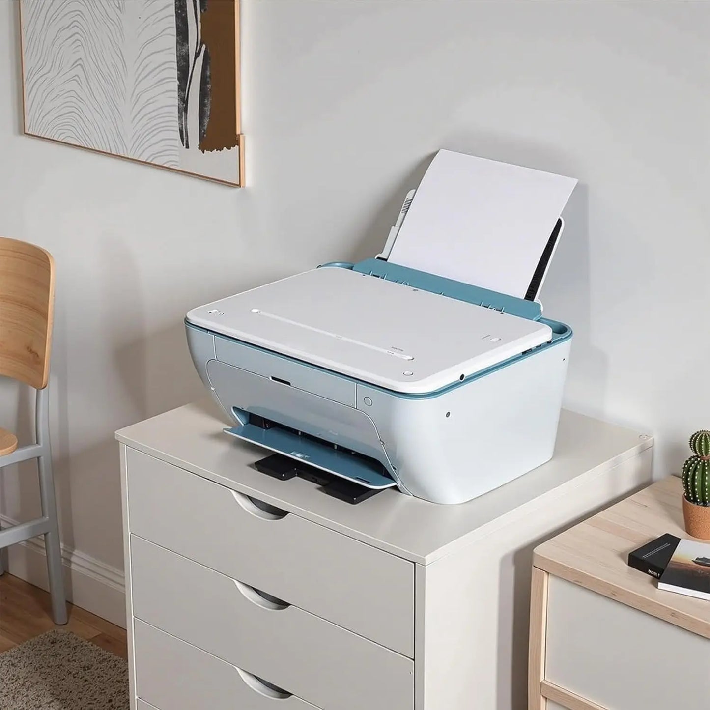 7-Drawer Rolling File Cabinet with Wheels, Under Desk Storage Organizer for Home Office, White