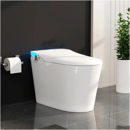 Smart Toilet with Bidet Built in, Auto Open Close & Auto Flush, Modern Elongated Tankless Toilet for Bathrooms with, Customized