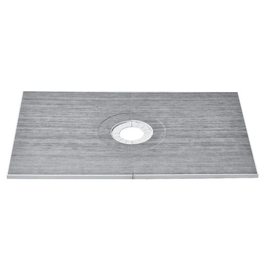 SucceBuy Shower Curb Kit Shower Pan Kit with Central Drain Lightweight EPS Shower Installation Slope Sticks Fit for Bathroom