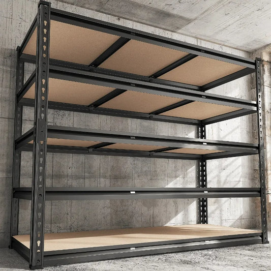 REIBII 48"W Heavy Duty Shelving 3000LBS Steel Shelving Adjustable Garage Storage Industrial Shelf,48"W x 24"D x 72"H