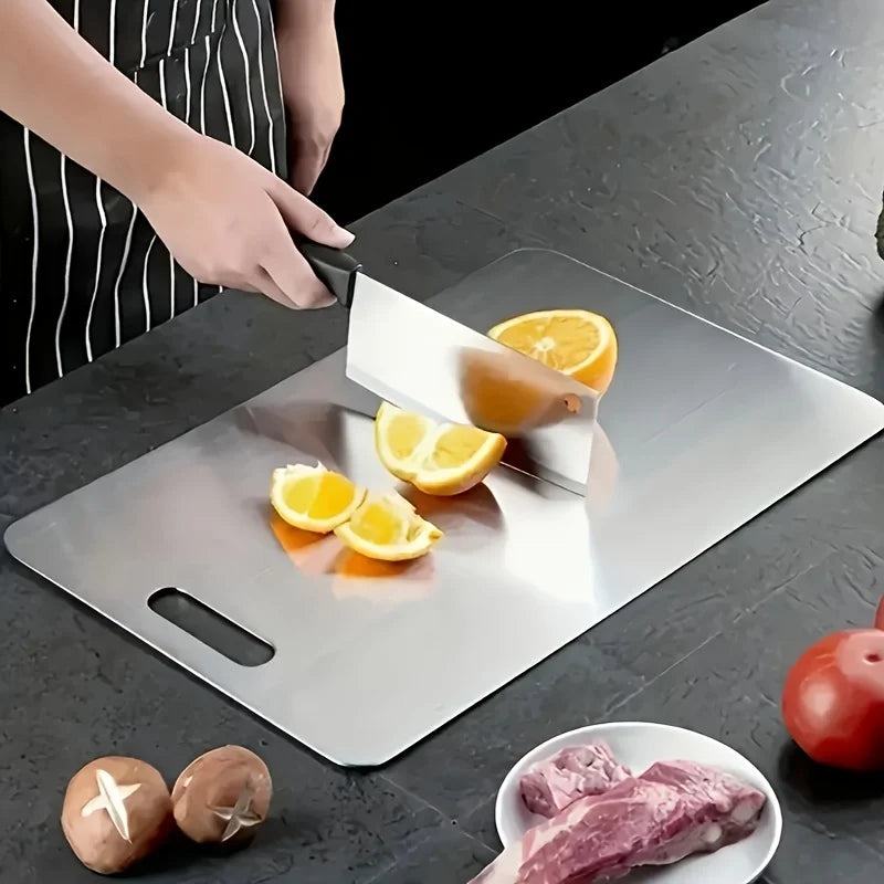 Stainless Steel 3pcs Cutting Boards - BPA-Free Dishwasher Safe Non-Slip Kitchen Boards w/Juice Groove 2030