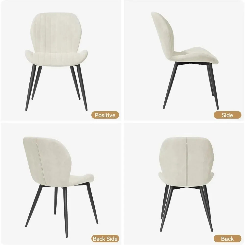 Dining Chairs Set of 4 Modern Fabric Dining Room Chairs Upholstered Dining Chairs with Thick Cushions, Contemporary ，Customized