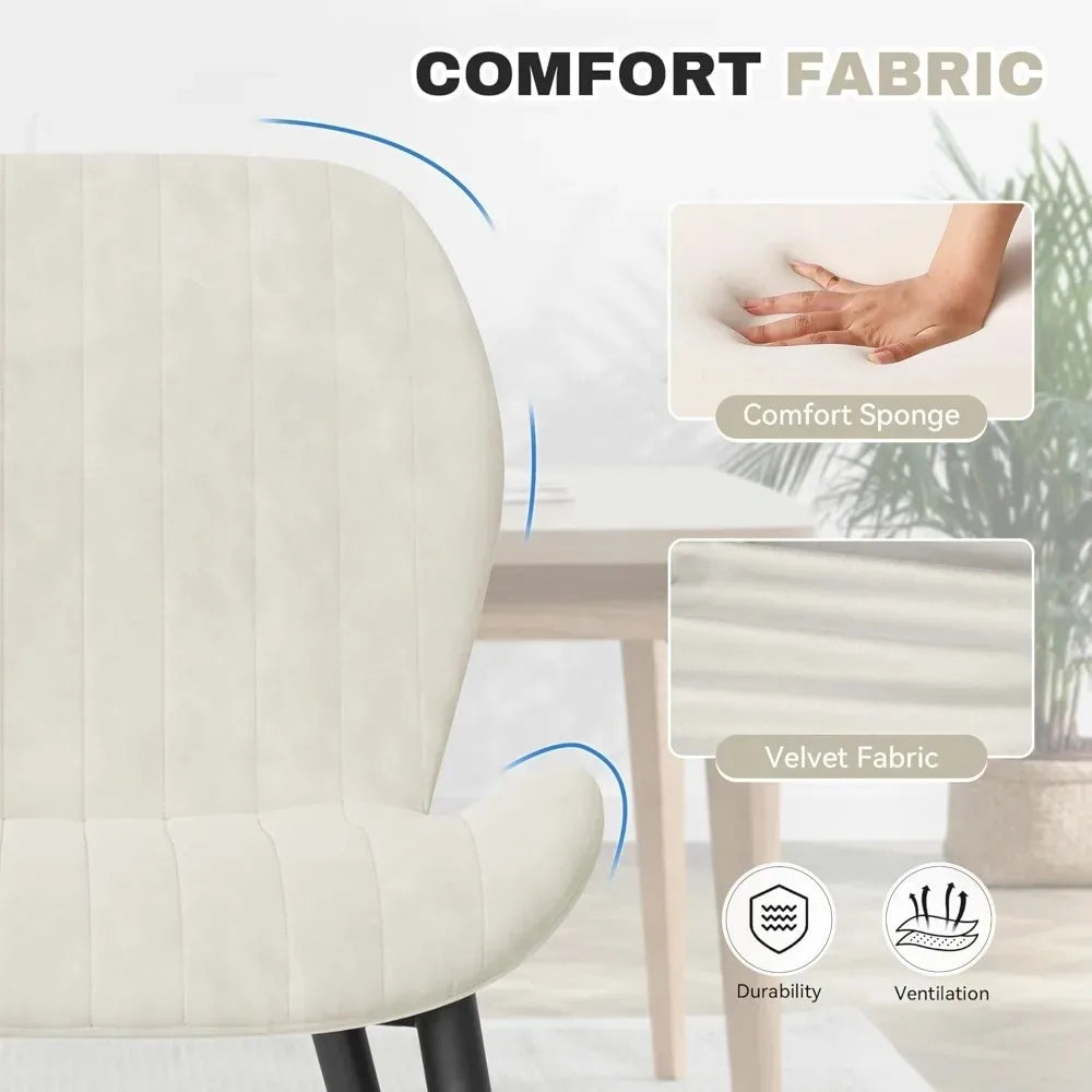 Dining Chairs Set of 4 Modern Fabric Dining Room Chairs Upholstered Dining Chairs with Thick Cushions, Contemporary ，Customized