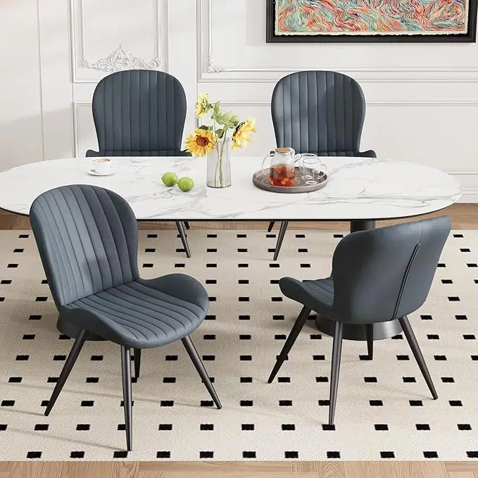 Dining Chairs Set of 4 Modern Fabric Dining Room Chairs Upholstered Dining Chairs with Thick Cushions, Contemporary ，Customized